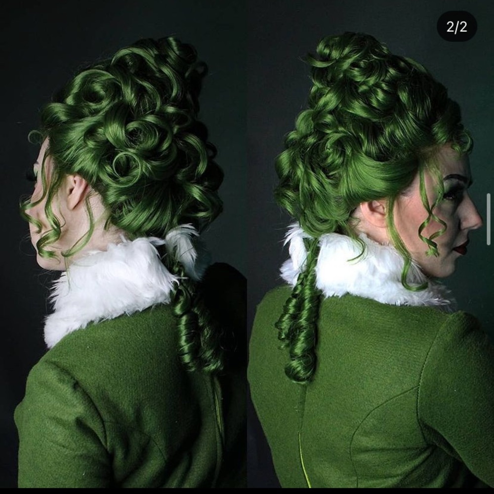 Green Lacefront Fully Styled Wig